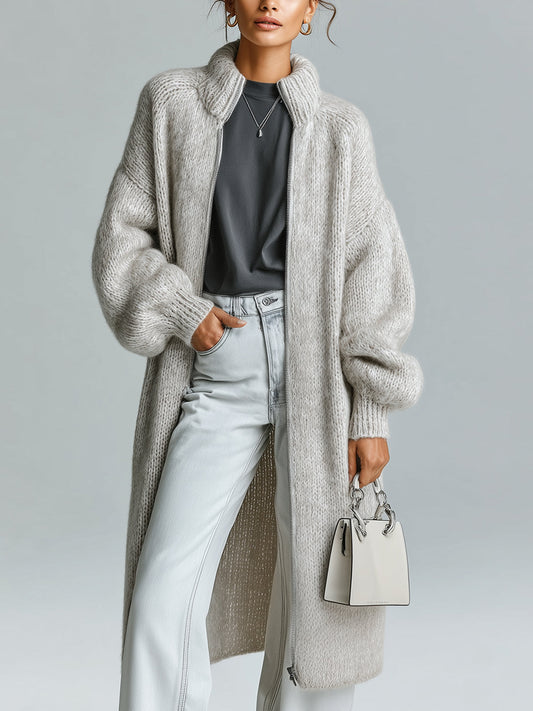 Cardigan in Maglia oversize con zip